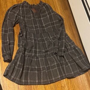 Cat & Jack Black Plaid Kids Dress